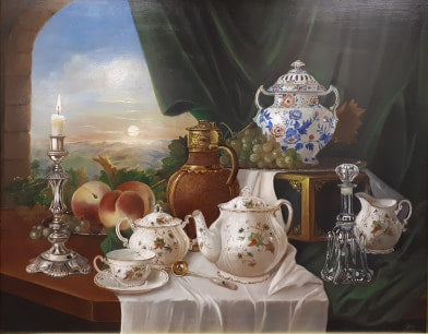 Porcelaine tea set; Maria Grey - DONATION